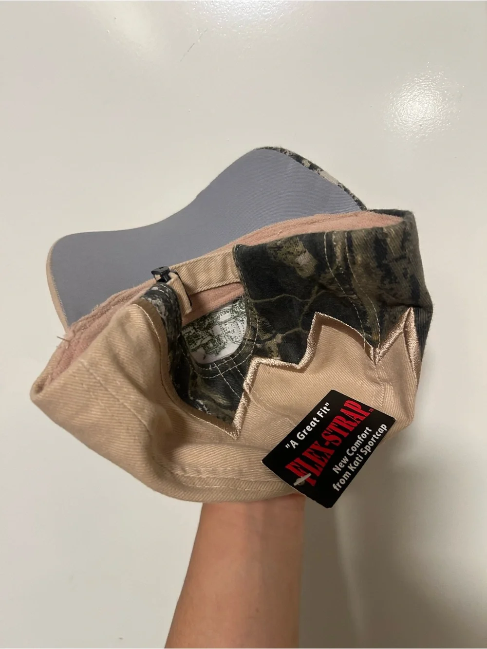 VTG 90s Moreauville Concrete Camo Teeth Overlay Hat Strapback super rare